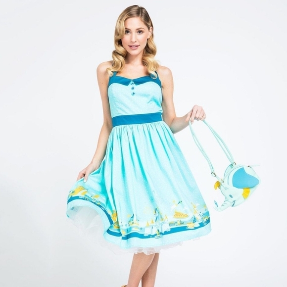 Disney Dresses & Skirts - Disney Parks Dress Shop Magic Kingdom Retro Fit And Flare Dress Size Small